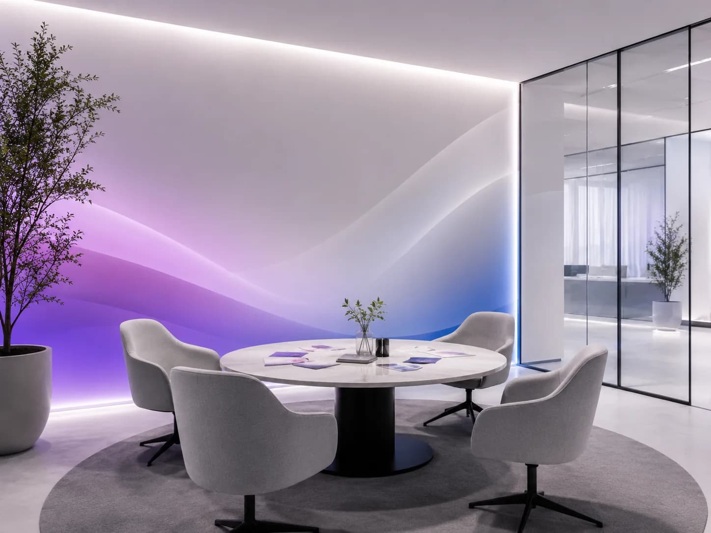 Modern collaboration space for structured teamwork and decision-making